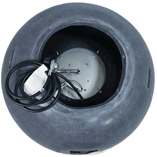 42 Inch Outdoor Concrete Propane gas Fire Pit bowl in Antique White/Black color