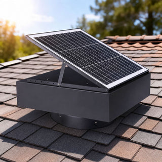 12-Inch Solar Attic Exhaust Fan, 40W Dual-Power Ventilator with 1200 CFM, 3-Speed Remote & 25°C Auto Start