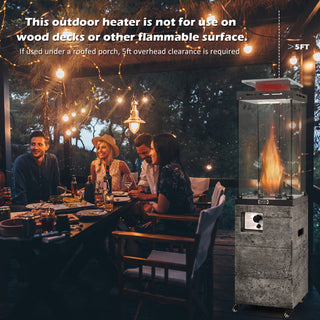 41,000 BTU Propane Patio Heater with Metal Hood