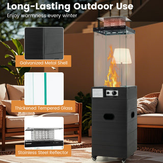 40000 BTU Patio Heater Outdoor Propane Gas Heater with Cover and Wheels