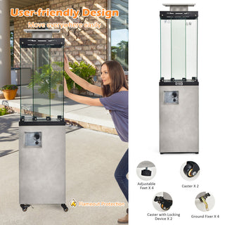 41,000 BTU Propane Patio Heater with Metal Hood