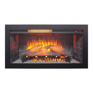 42-Inch Infrared Electric Fireplace with Removable Mantel & Insert – Touch Panel Electric Fireplace Heater for Home Decor