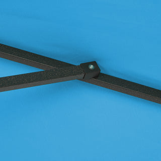 10 ft. Aluminum Rectanglar Market Patio Umbrella in Navy Blue/Red/Tan/Lake Blue/Gray