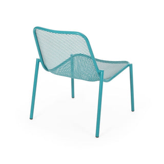 3-Piece Outdoor Patio Conversation Set, Iron Frame Bistro Set with 2 Mesh Chairs & Side Table