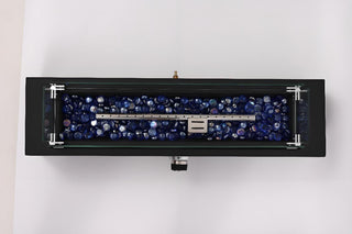 28-Inch Rectangle Fire Pit, 40000BTU Outdoor Propane Fire Pit, Wind-Resistant Firepits, Durable Iron Stylish Glass Beads Design