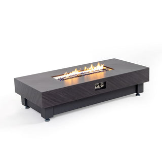 60-INCH FIRE PIT TABLE,Stone Outdoor Gas Fire Pit Table with Rain cover,Rectangular Heater for Patio, Backyard, Deck, Outdoor Modern Patio Fire Pit