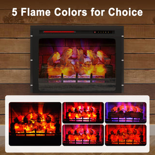 28 Inch Recessed Electric Fireplace Heater – 5120 BTU Built-in Wall Insert