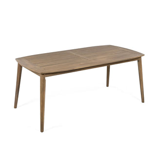 Acacia Wood Dining Table 8-Person Outdoor Table, Farmhouse Furniture for Patio, Garden, Backyard, Light Brown 180 LBS Weight