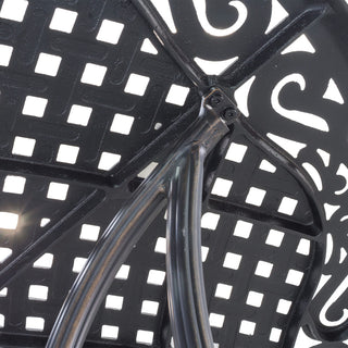 Weather-Resistant Antique Bronze Cast Aluminum Round Patio Dining Table