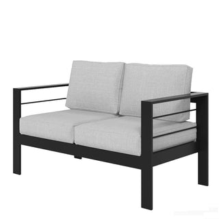 50 Inch All-Weather Aluminum Outdoor Two-Seater Sofa With Thick Cushions And Frame