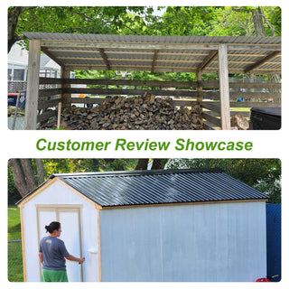 20PCS Galvanized Metal Roofing Panels with Screws – Durable Steel Roof Sheets for Pergola, Gazebo, Shed, Patio & Outdoor Structures