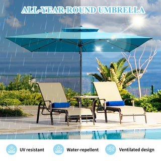Aluminum Cantilever Patio Umbrella with Tilt Function – Outdoor Offset Market Umbrella for Backyard, Deck & Pool (Base Not Included)