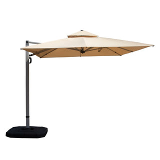 Aluminum Cantilever Patio Umbrella with Tilt Function – Outdoor Offset Market Umbrella for Backyard, Deck & Pool (Base Not Included)