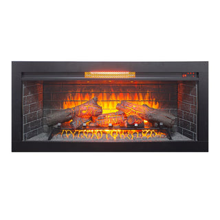 42-Inch Infrared Electric Fireplace with Removable Mantel & Insert – Touch Panel Electric Fireplace Heater for Home Decor