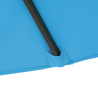 10 ft. Aluminum Rectanglar Market Patio Umbrella in Navy Blue/Red/Tan/Lake Blue/Gray