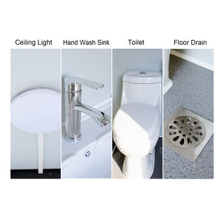 Portable Outdoor Toilet & Shower Cabin – Complete Restroom with Sink, Lighting & Ventilation