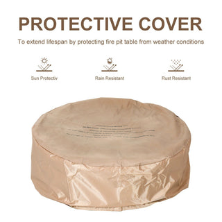 40,000 BTU Stone Gas Fire Stove Pit for Outdoor Patio Garden Backyard