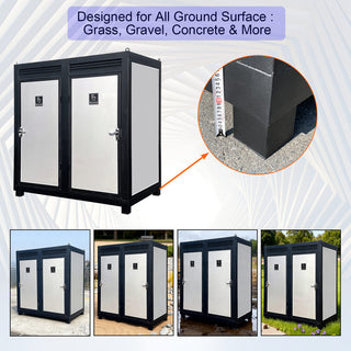 Two-Person Portable Toilet Cabin – Outdoor Restroom with Sink, Lighting & Ventilation Fan