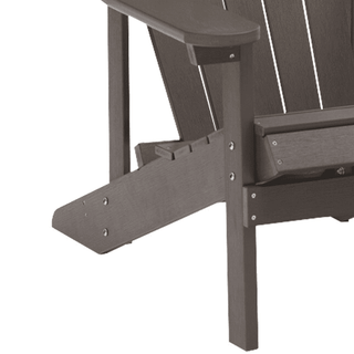 Brown Composite Adirondack Chair with Slat Seat for Patio, Lawn & Fire Pit