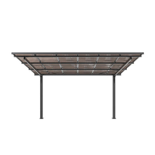 10x12 FT Galvanized Steel Carport with PC Roof, Outdoor Vehicle Shelter & Patio Shade for Backyard