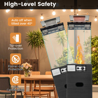 40000 BTU Patio Heater Outdoor Propane Gas Heater with Cover and Wheels