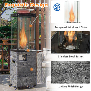 41,000 BTU Propane Patio Heater with Metal Hood