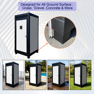 Portable Toilet Cabin (Single Person) – Outdoor Bathroom with Sink, Light & Vent Fan