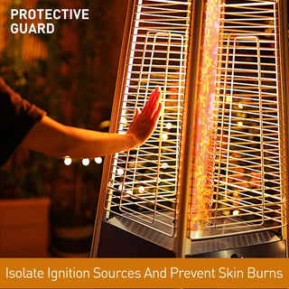 48,000 BTU Outdoor Heaters for Patio Propane with Detachable Wheels, Protective Cover