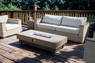 60-INCH FIRE PIT TABLE,Wood Outdoor Gas Fire Pit Table with Rain cover,Rectangular Heater for Patio, Backyard, Deck, Outdoor Modern Patio Fire Pit