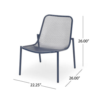 3-Piece Outdoor Patio Conversation Set, Iron Frame Bistro Set with 2 Mesh Chairs & Side Table