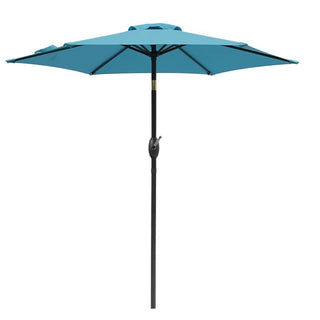 7.5 Ft Black Market Umbrella with Crank Lift & Tilt. UV-Resistant Canopy for Pool, Backyard & Patio Without base