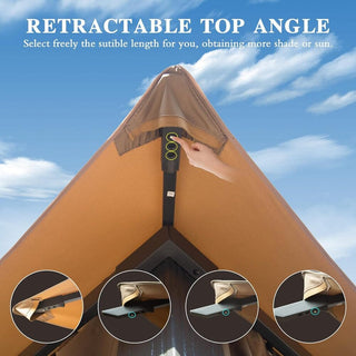 10X14 FT Outdoor Gazebo With Double Roofs, Privacy Curtains, Mosquito Nettings, Heavy Duty Metal Frame Party Tent Canopy