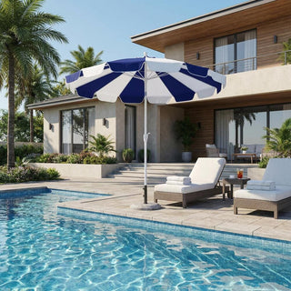 10FT Pagoda Patio Umbrella with Crank Lift & Tilt – Adjustable Outdoor Market Umbrella in Mint Green, Navy Blue & Black