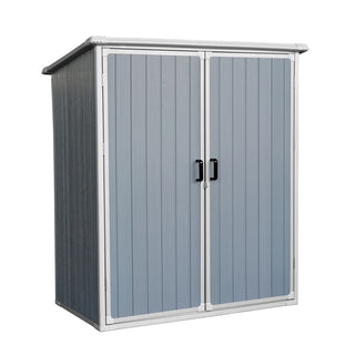 5x3 FT Outdoor Storage Shed Waterproof Resin Cabinet with Lockable Doors for Bikes and Patio Furniture