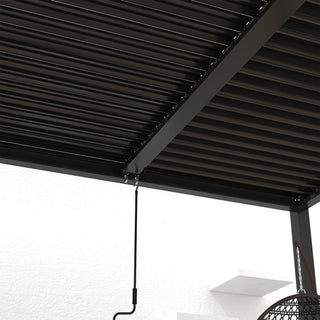 10x13FT / 10x19FT Louvered Pergola with Aluminum Frame and Adjustable Steel or Aluminum Louvers