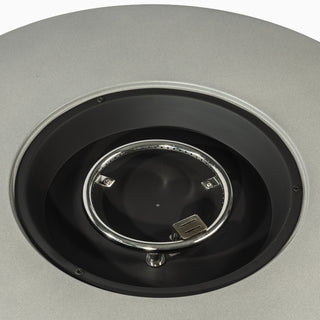 36" Propane Gas Fire Pit Table 2-Pieces, 50000 BTU Round Steel Fire Pit with Tank Holder for Outside Patio Deck Garden Backyard- Grey