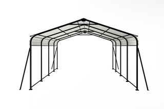 Metal Carport 12×20 Car Port, Outdoor Storage Heavy Duty Metal Canopy Multi-Use Garage Shed for Car and Truck, Carport Kit with Galvanized Steel Roof Building and Frame