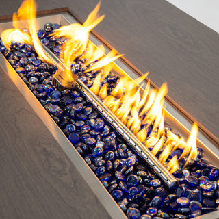 60-INCH FIRE PIT TABLE,Wood Outdoor Gas Fire Pit Table with Rain cover,Rectangular Heater for Patio, Backyard, Deck, Outdoor Modern Patio Fire Pit