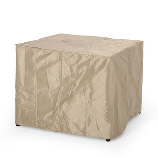 Outdoor 31" WPC Base Square Propane Fire Pit - 40,000 BTU, Wood-Looking/Grey
