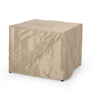 Outdoor 31" WPC Base Square Propane Fire Pit - 40,000 BTU, Wood-Looking/Grey