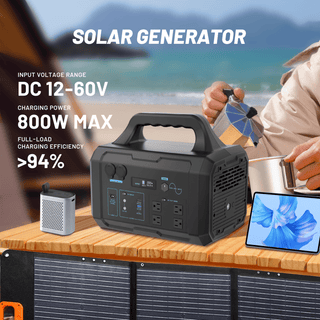 1024Wh Portable Power Station, 1800W Pure Sine Wave Solar Generator with LiFePO4 Battery for Camping & Home Backup