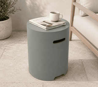 16-Inch Propane Tank Cover Table, Lightweight Concrete Propane Tank Hideaway for 20-Lb Tanks