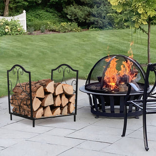 Heavy-Duty Steel Firewood Log Rack