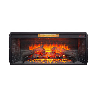 42-Inch Infrared Electric Fireplace with Removable Mantel & Insert – Touch Panel Electric Fireplace Heater for Home Decor