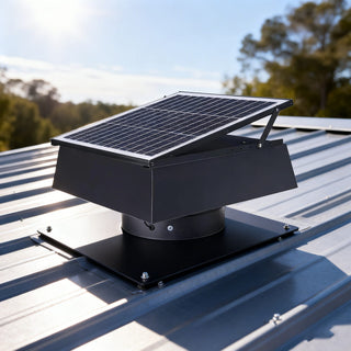 12-Inch Adjustable Solar Attic Fan, 40W Dual-Power Ventilator with 1200 CFM, 3-Speed Remote & 25°C Auto Start
