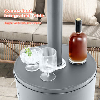 50000 BTU Propane Patio Heater with Round Table Design