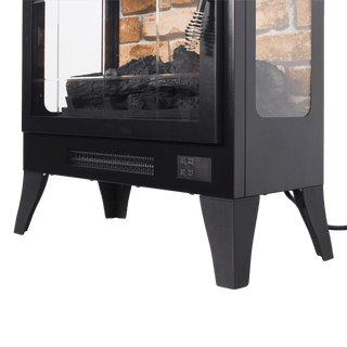 21-Inch Freestanding 3-Sided Electric Fireplace Stove Heater with 3D Flame Effect & Remote Control