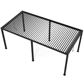 10x13FT / 10x19FT Louvered Pergola with Aluminum Frame and Adjustable Steel or Aluminum Louvers