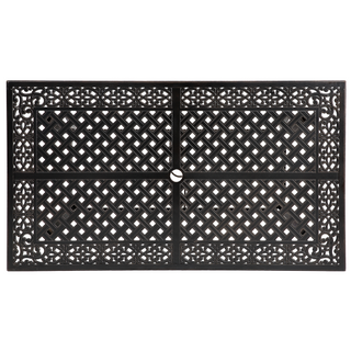 Antique Bronze Cast Aluminum Patio Dining Table with Umbrella Hole