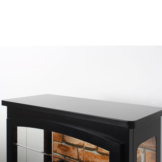 21-Inch Freestanding 3-Sided Electric Fireplace Stove Heater with 3D Flame Effect & Remote Control